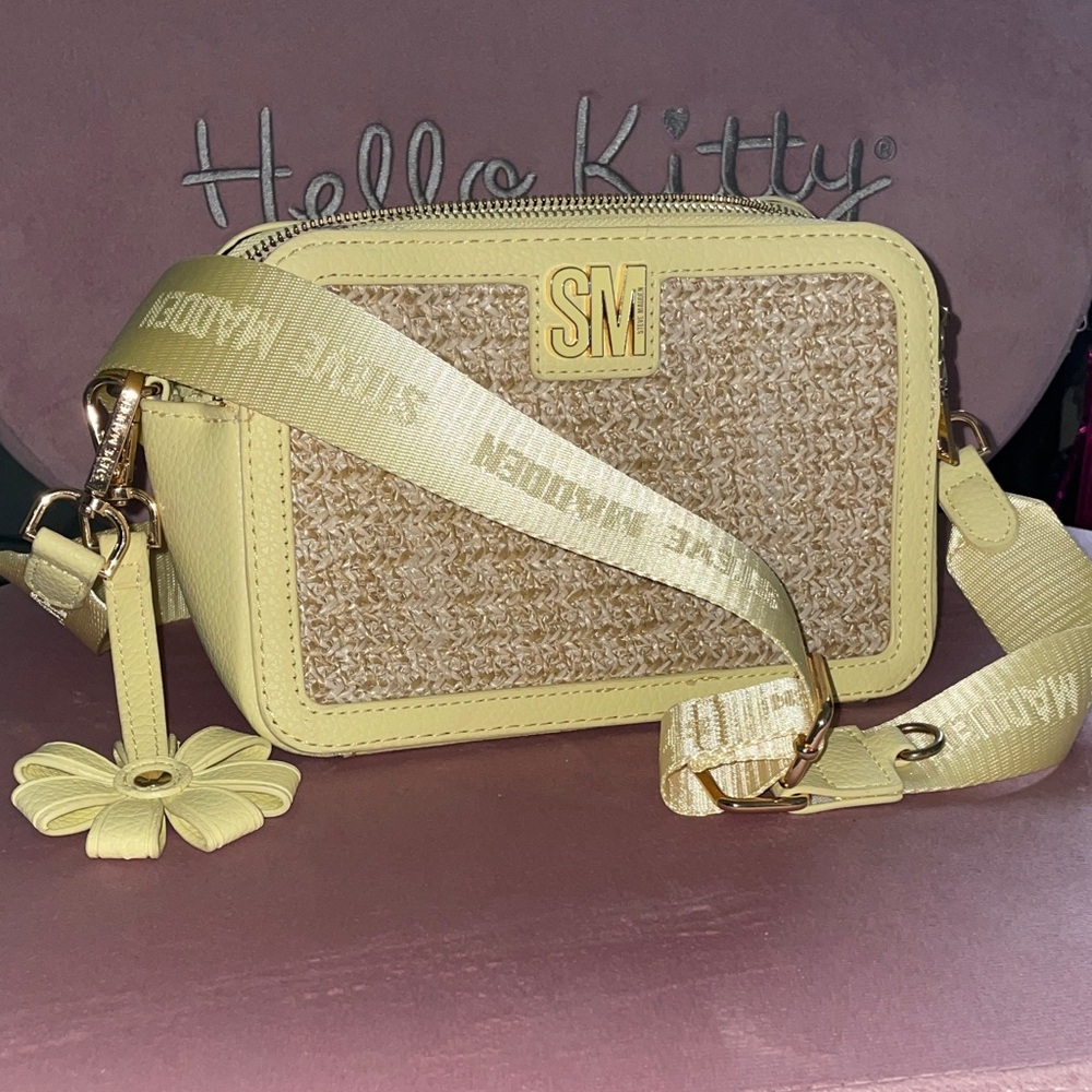 Yellow and Tan Steve Madden Crossbody Bag
